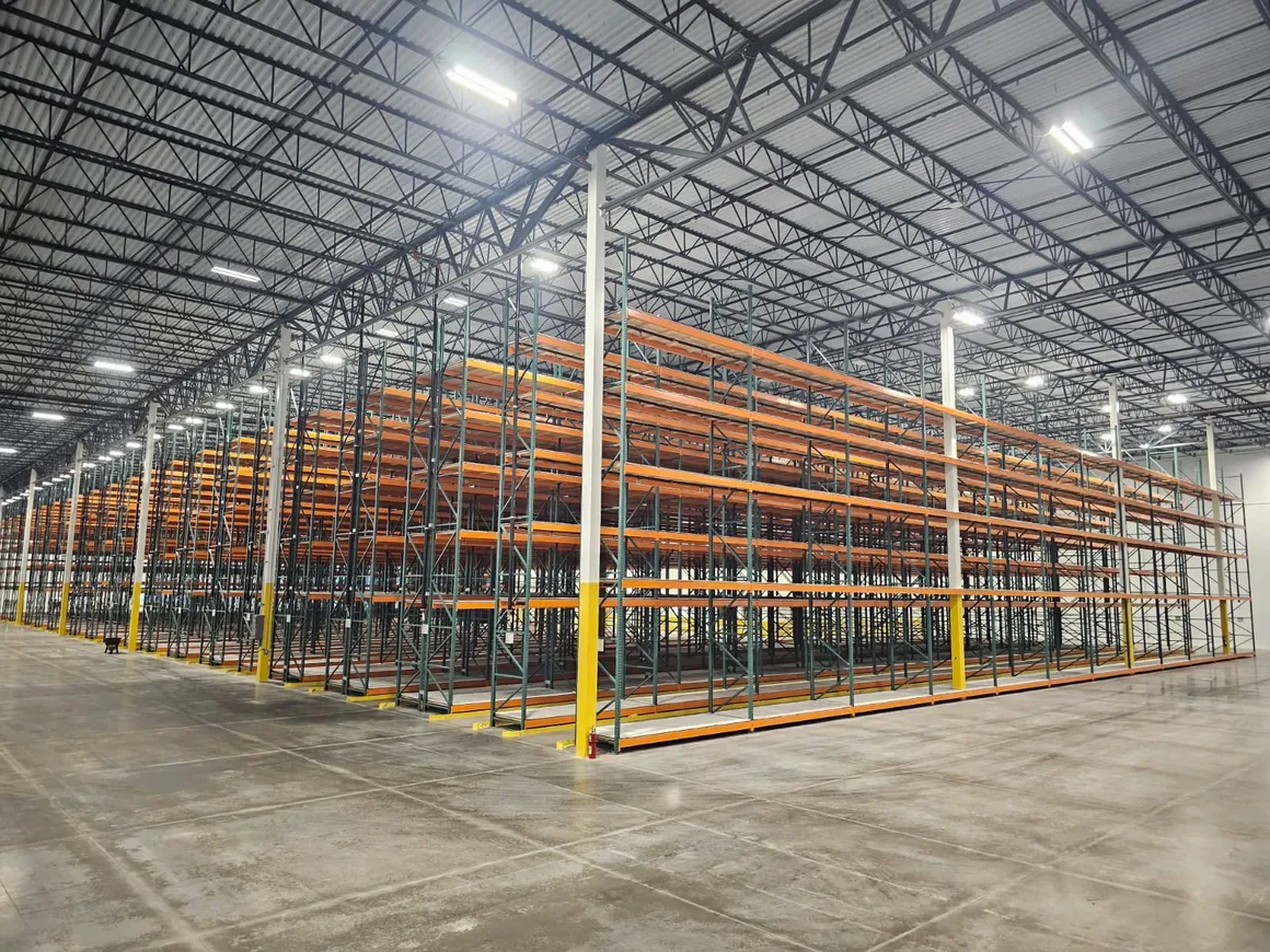 Warehouse pallet racking installation